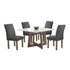 Conjunto Mesa Arizona 100cm Com 4 Cadeiras Canela Tampo Slim