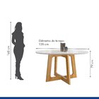 Conjunto Mesa Arizona 120cm Com 4 Cadeiras Arizona Tampo Redo