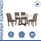 Conjunto Mesa Arizona 120cm Com 4 Cadeiras Arizona Tampo Smar