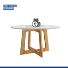 Conjunto Mesa Arizona 120cm Com 4 Cadeiras Canela Tampo Redon