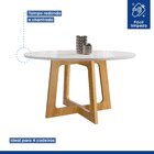 Conjunto Mesa Arizona 120cm Com 4 Cadeiras Canela Tampo Redon