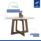 Conjunto Mesa Arizona 120cm Com 4 Cadeiras Canela Tampo Redon