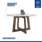 Conjunto Mesa Arizona 120cm Com 4 Cadeiras Canela Tampo Redon