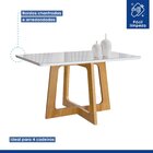 Conjunto Mesa Arizona 120cm Com 4 Cadeiras Canela Tampo Smart
