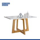 Conjunto Mesa Arizona 120cm Com 4 Cadeiras Canela Tampo Smart