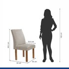 Conjunto Mesa Arizona 120cm Com 4 Cadeiras Canela Tampo Smart