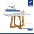 Conjunto Mesa Arizona 120cm Com 4 Cadeiras Canela Tampo Smart