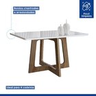 Conjunto Mesa Arizona 120cm Com 4 Cadeiras Canela Tampo Smart