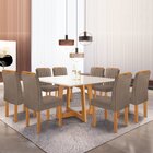 Conjunto Mesa Arizona 135cm Com 8 Cadeiras Arizona Tampo Slim