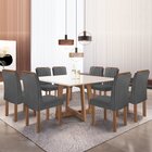 Conjunto Mesa Arizona 135cm Com 8 Cadeiras Arizona Tampo Slim