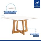 Conjunto Mesa Arizona 135cm Com 8 Cadeiras Canela Tampo Slim