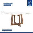 Conjunto Mesa Arizona 135cm Com 8 Cadeiras Canela Tampo Slim