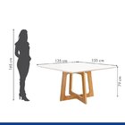 Conjunto Mesa Arizona 135cm Com 8 Cadeiras Canela Tampo Slim