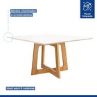 Conjunto Mesa Arizona 135cm Com 8 Cadeiras Canela Tampo Slim