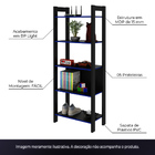 Conjunto Mesa Armário Estante E Gaveteiro Para Escritório Hom