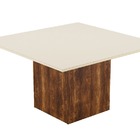 Conjunto Mesa Atena Rústica 1 36 Metros Vidro Off White Com 8