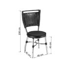 Conjunto Mesa Atenas Com 6 Cadeiras Top Novabras Branco/croma