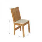 Conjunto Mesa Ayla Com 4 Cadeiras Elane Freijó/off White