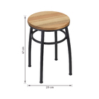 Conjunto de Mesa com Cadeiras para Jardim 76x70cm Fenix 4 peças Alumínio Tampo de Madeira Marrom Metalnew