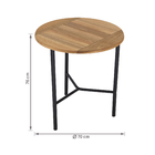 Conjunto de Mesa com Cadeiras para Jardim 76x70cm Fenix 4 peças Alumínio Tampo de Madeira Marrom Metalnew
