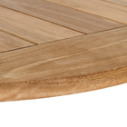 Conjunto de Mesa com Cadeiras para Jardim 76x70cm Fenix 4 peças Alumínio Tampo de Madeira Marrom Metalnew