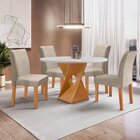 Conjunto Mesa Barcelona 100cm Com 4 Cadeiras Espanha Tampo Sl