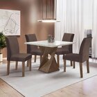 Conjunto Mesa Barcelona 100cmx100cm 4 Cadeiras Espanha Tampo