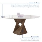 Conjunto Mesa Barcelona 120cmx120cm 6 Cadeiras Espanha Tampo