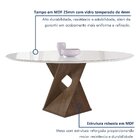Conjunto Mesa Barcelona 120cmx120cm 6 Cadeiras Espanha Tampo