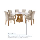 Conjunto Mesa Barcelona 120cmx120cm 6 Cadeiras Espanha Tampo