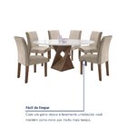 Conjunto Mesa Barcelona 120cmx120cm 6 Cadeiras Espanha Tampo
