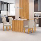Conjunto Mesa Bella Ripada 120cm Com 4 Cadeiras Arizona Tampo