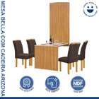 Conjunto Mesa Bella Ripada 120cm Com 4 Cadeiras Arizona Tampo