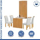 Conjunto Mesa Bella Ripada 120cm Com 4 Cadeiras Arizona Tampo