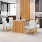 Conjunto Mesa Bella Ripada 120cm Com 4 Cadeiras Arizona Tampo