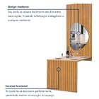 Conjunto Mesa Bella Ripada 120cm Com Painel Espelhado Tampo B