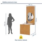Conjunto Mesa Bella Ripada 120cm Com Painel Espelhado Tampo B