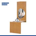 Conjunto Mesa Bella Ripada 120cm Com Painel Espelhado Tampo B