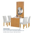 Conjunto Mesa Bella Ripada 120cm Com Painel Espelhado Tampo B