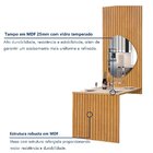 Conjunto Mesa Bella Ripada 120cm Com Painel Espelhado Tampo B