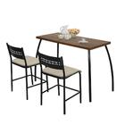 Conjunto Mesa Bistro Aço Nobre Fit Flora Assento Bege