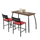 Conjunto Mesa Bistro Aço Nobre Fit Flora Assento Vermelho