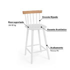 Conjunto Mesa Bistrô Alta Com 2 Banquetas Milena Branco/natur