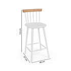 Conjunto Mesa Bistrô Alta Com 2 Banquetas Milena Branco/natur