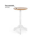 Conjunto Mesa Bistrô Alta Com 2 Banquetas Milena Branco/natur