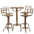 Conjunto Mesa Bistrô Alta Gourmet Milão Com 4 Banquetas Venez