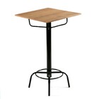 Conjunto Mesa Bistrô Alta Milão Com 3 Banquetas Veneza- Preto