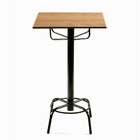 Conjunto Mesa Bistrô Alta Milão Com 3 Banquetas Veneza- Preto