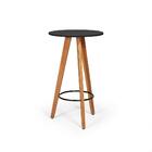 Conjunto Mesa Bistrô Alta Redonda Murilo 70cm Preta Com 2 Ban