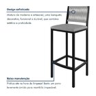 Conjunto Mesa Bistrô Bar Tampo Madeira Maciça Ripado 70cm Com